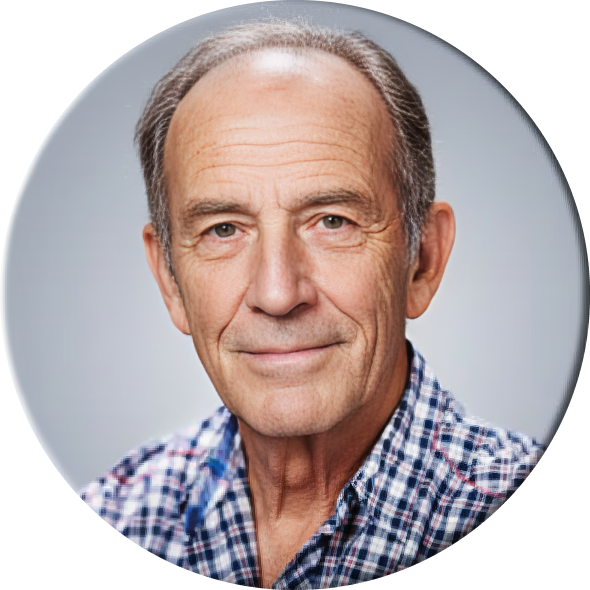 Keramiek print met foto van een man